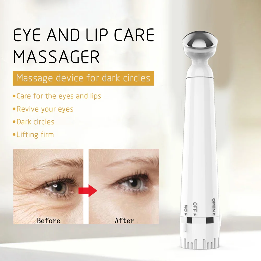 Mini elektrische vibrierende tragbare Augen massage gerät Anti-Aging-Falten Augenringe Stift Entfernung Verjüngung Schönheits pflege Make-up-Tools