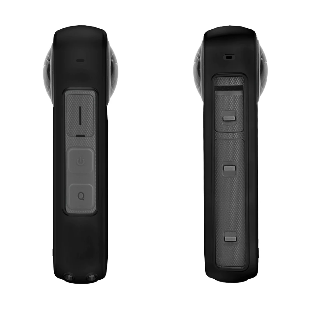 حافظة حماية من السيليكون للكاميرا لكاميرا Insta 360 One X3 حافظة سيليكون مضادة للخدش باللون الأسود