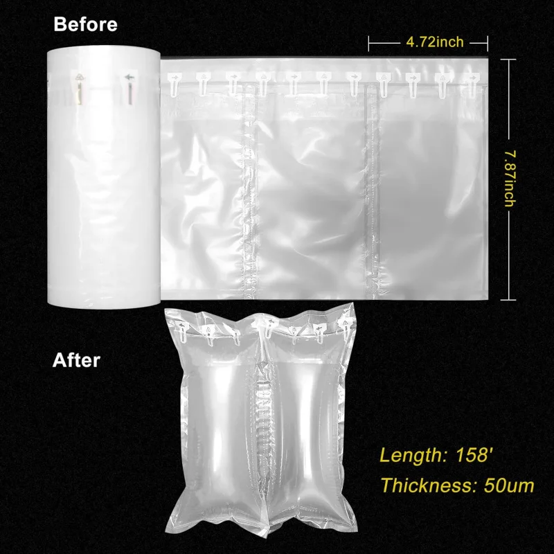 Bags Packing 400 Count Inflatable  Pillows with pump 4.72x7.87 Recyclable Packaging Filler