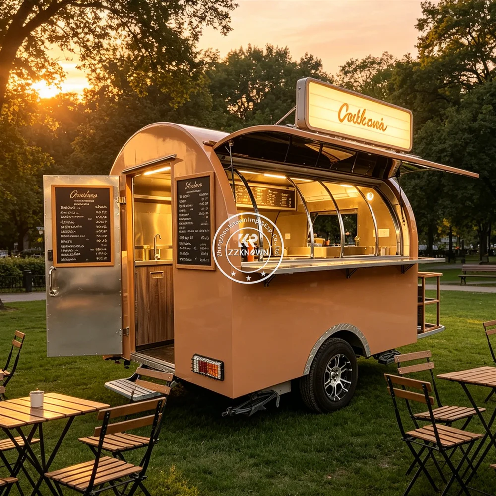 Mobile Kitchen Trailer Concession Stand Burger Bubble Tea Food Truck High Quality Food Trailer With Fully Equipped System