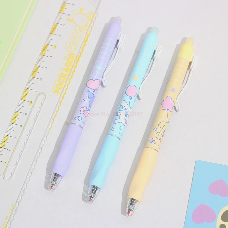 36pcs New Sanrio 0.5 Press Gel Pen Animation Cute Kuromi Kitty Melody Student Writing Black Signature Pen Stationery Gift