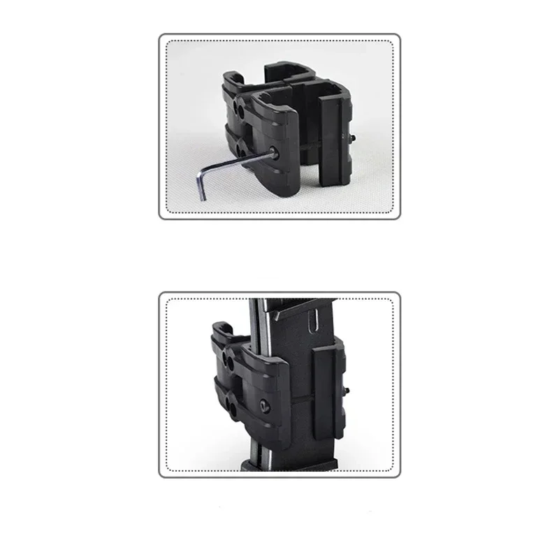 Gun Rifle Dual Magazine Coupler Link Clip For AR15 M4 AK47 MP5 MP7 Airsoft M16 Parallel Connector Clamp Hunting Accessories Men