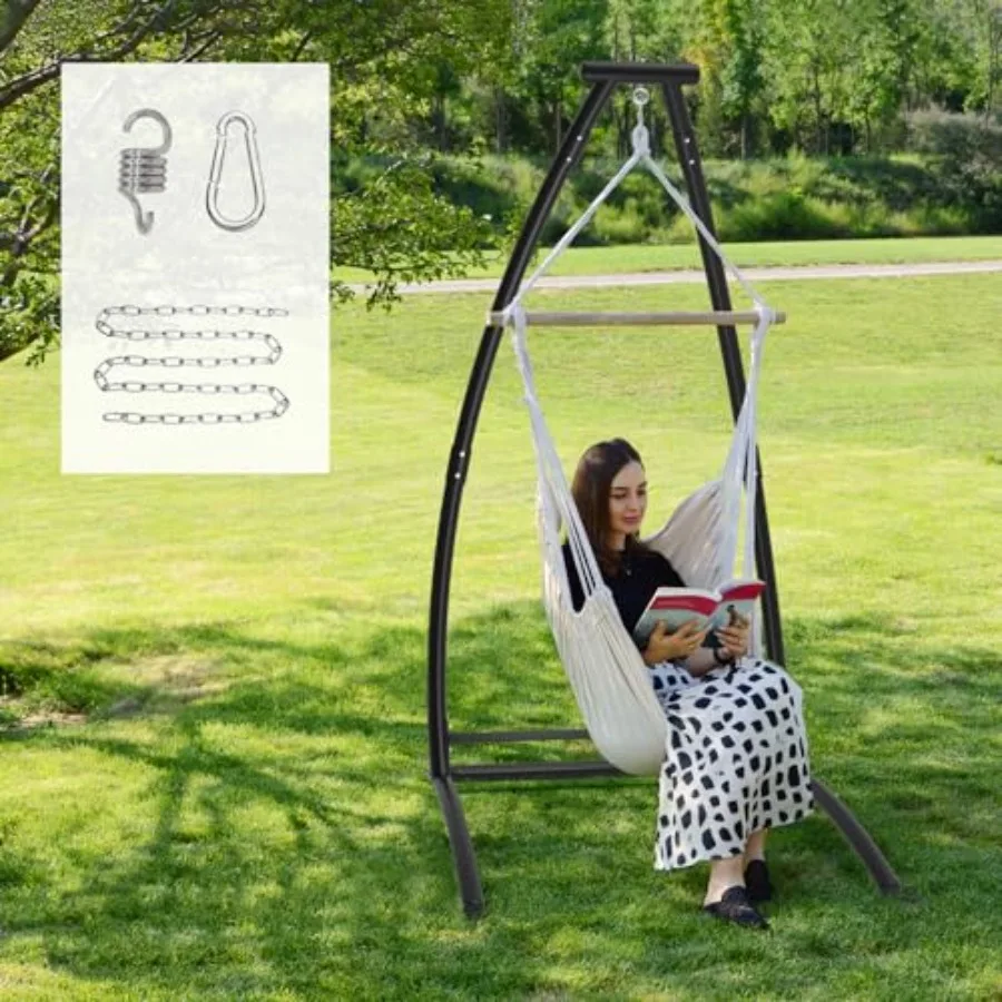 

C-Type Hanging Hammock Chair Stand, Heavy Steel Swing Hammock Chair Stand, Suitable for Indoor and Outdoor Swing Frame Seat not