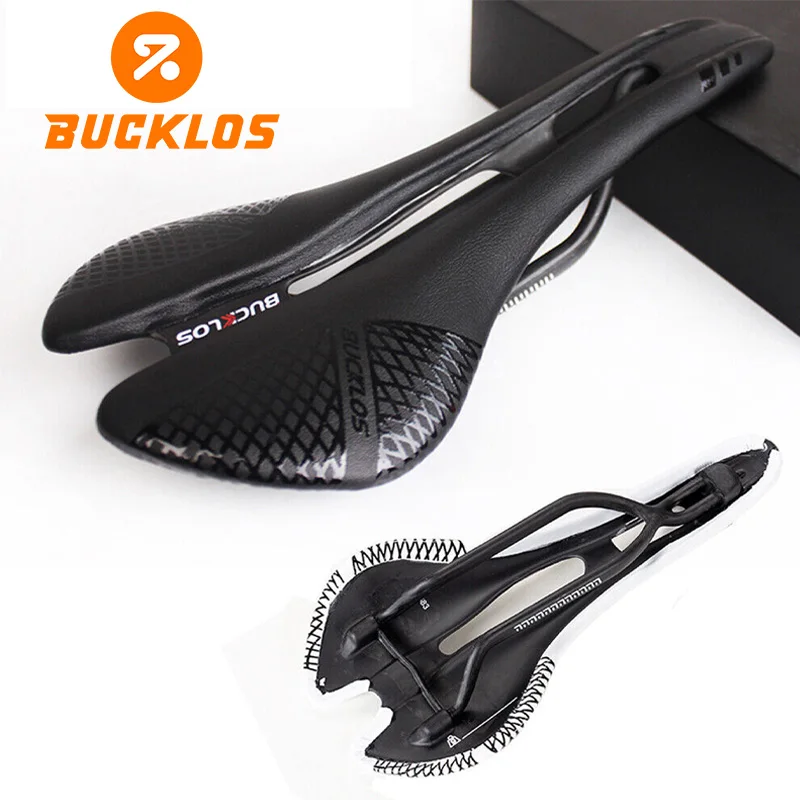 

BUCKLOS Сверхлегкое карбоновое седло для велосипеда MTB, дорожное велосипедное седло из углеродного волокна, подушка, удобное эргономичное велосипедное сиденье