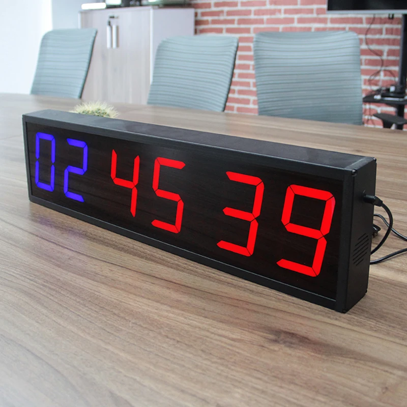 CHEETIE CP50D Orologio da palestra digitale extra large a LED, timer da parete per allenamento da 4 pollici, timer a intervalli programmabile per palestra