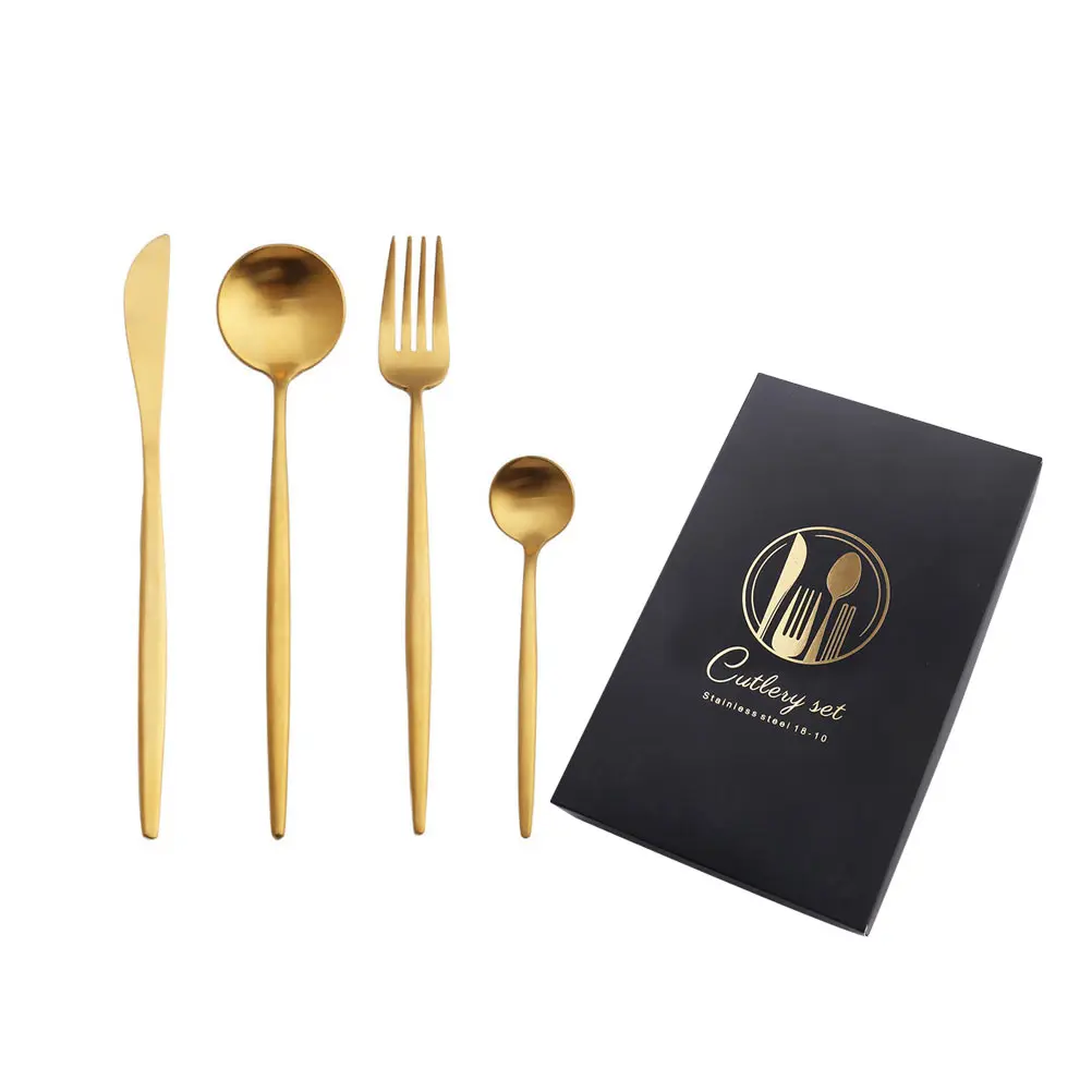 

Stainless Steel Tableware Set Mirror Polished Thickened Material Spoon Fork Kitchen Supply Household Utensils Portuguese Style