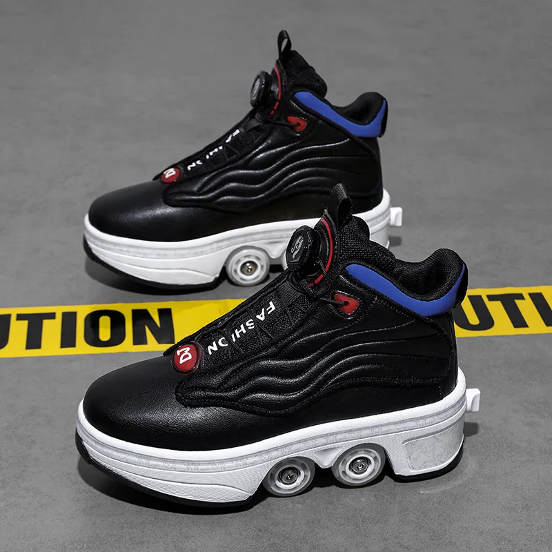 Men's Big Four-wheeled Two-wheeled Roller Skates Children's Adult Roller Skates Women's Skating Walking Light and Casual Heelys.