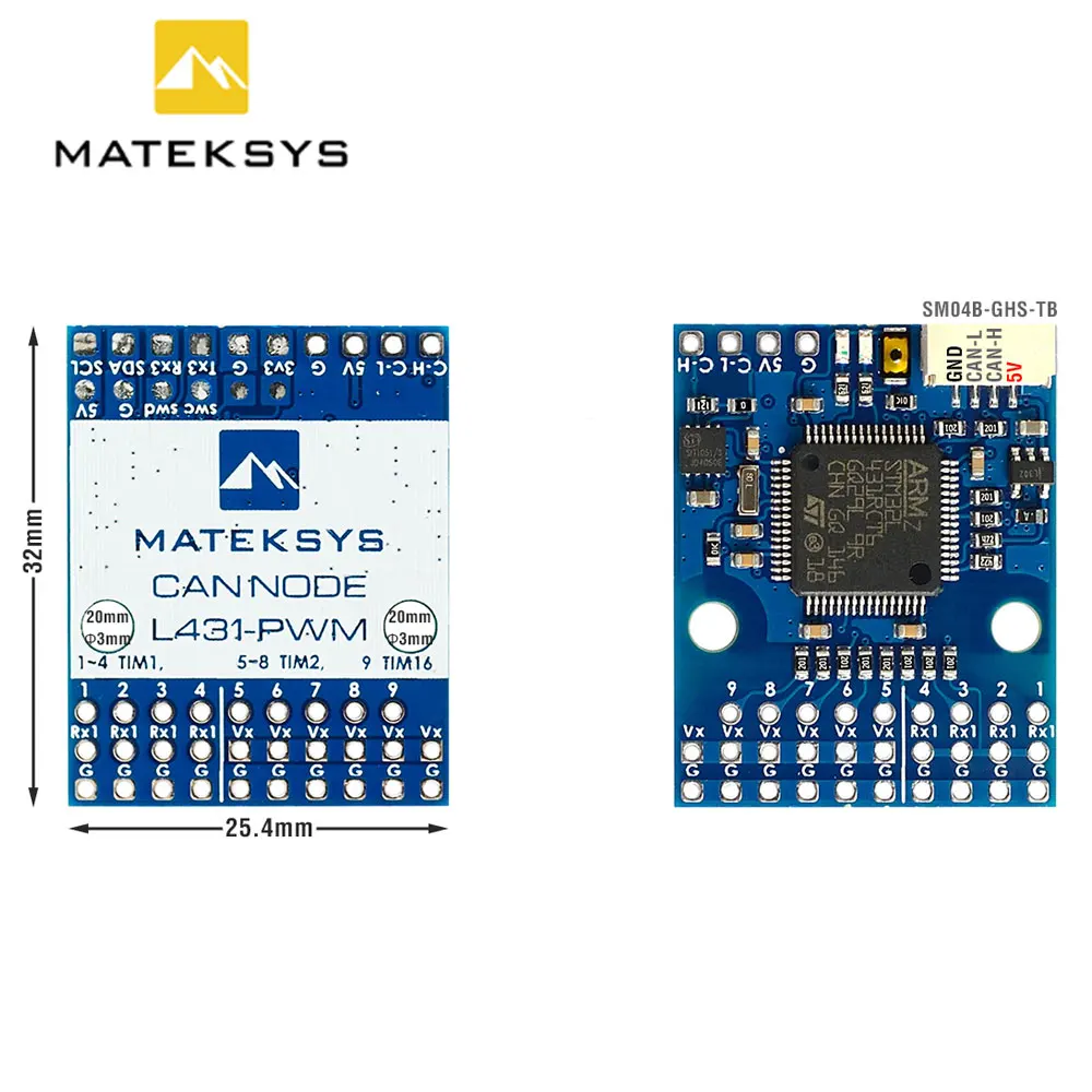 MATEK CAN-L4-PWM AP_PERIPH DRONECAN TO PWM ADAPTER ArudPilot Turn PWM Servos Into CAN Servos DShot Capable ESCs Into CAN ESC