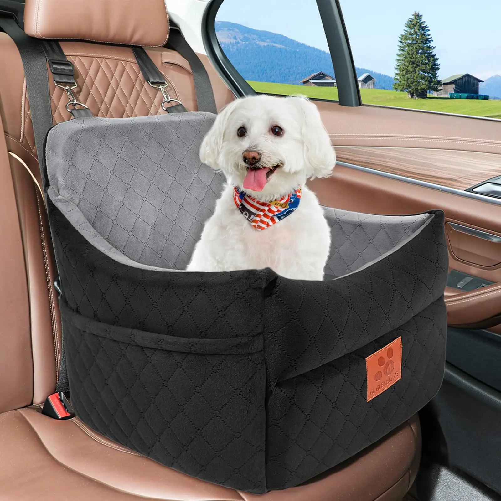 

Dog Car Seat Manufacturer For Small/Medium Dogs, Dog Booster Car Seats With Thick Cushion Detachable Washable Pet Car Seat