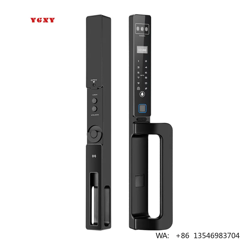 Face Recognition Fingerprint Lock 35MM Narrow Bezel Cell Phone Tuya Aluminum Door Code Lock Automatic Smart Door Locks