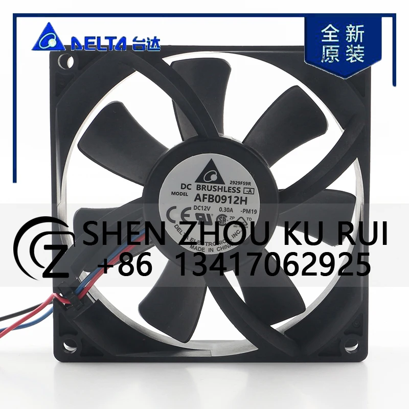 

AFB0912H-PM19 Delta 5 В 24 В 48 В постоянного тока 12 В 0,30 А AC EC 9025 90X90X25MM 9 см корпус компьютер двойной шарикоподшипник источник питания охлаждающий вентилятор