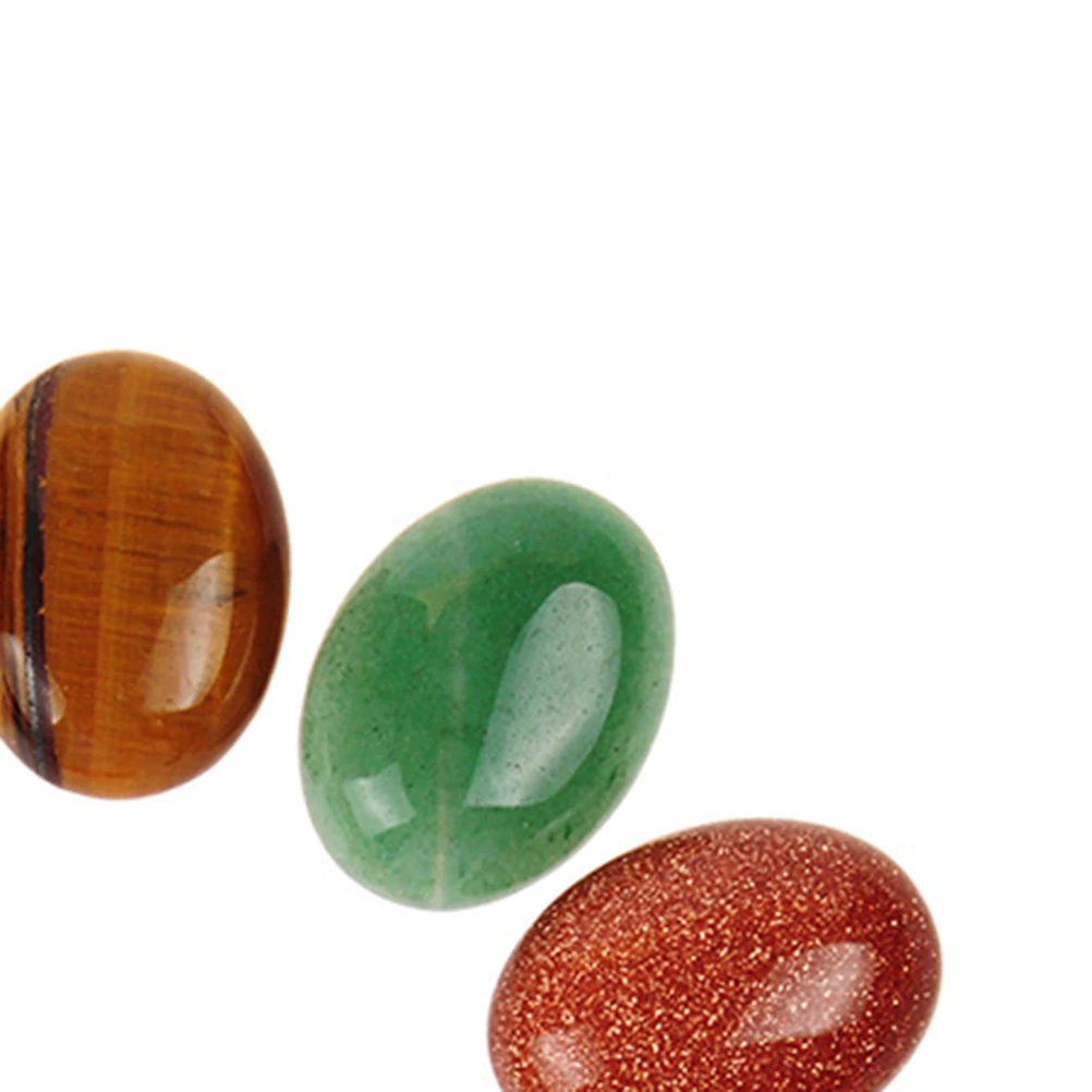 

10pc Natural Stone Cabochons Semi-Precious Gemstones Polished Oval Agates For Jewelry Making Diy Crafts Beads No Holes Mixed