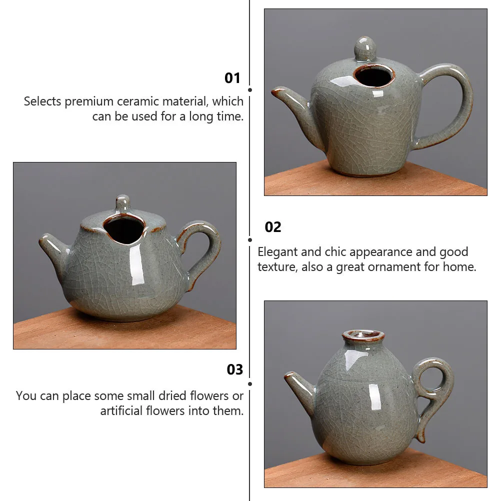 

6 Pcs Chic Vases Flower Household Ornaments Decorative Ceramic Arrangement Small Indoor Decoration Study Room