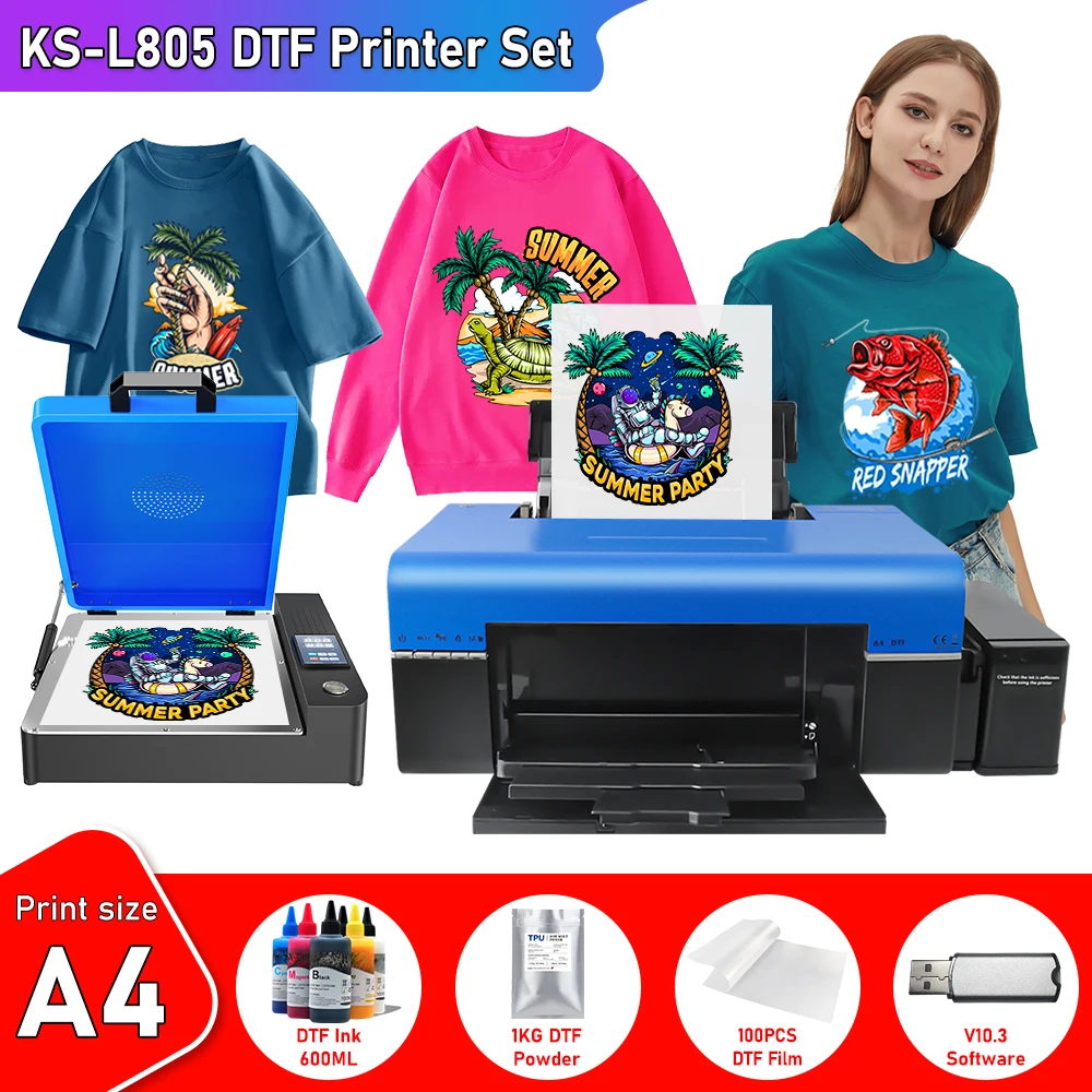 

A4 DTF Transfer Printer For Epson A4 L805 impresora dtf Printer T Shirt Printer Directly To Film for tshirt jeans fabric print