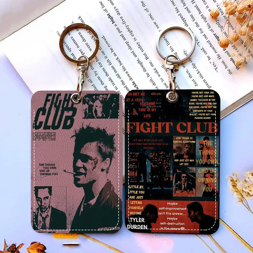 الفيلم الكلاسيكي F-FightS C-Club مع سلسلة مفاتيح حامل العاطفة مع سلسلة مفاتيح لبطاقة الوصول وبطاقة الحافلة وبطاقة الهوية الائتمانية وبطاقة البنك #4