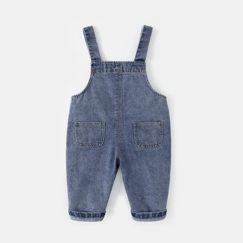 Ropa de primavera y otoño para recién nacidos, pantalones vaqueros coreanos para bebés, ropa de moda informal, monos holgados para niños pequeños,