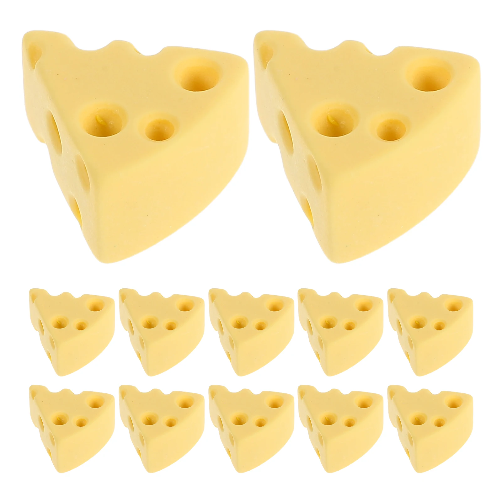 

100 Pcs DIY Cheese Resin Accessories Miniatures Kitchen Food Model Blocks for Crafts