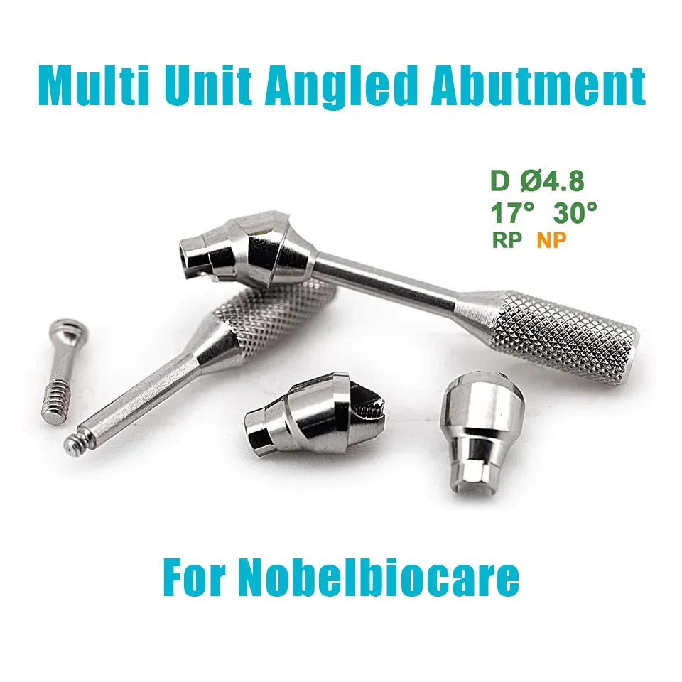 Dental Implant Angled Multi Unit Abutment 17/30 Deg D4.8mm NP/RP Titanium Prosthetic Adapter 10Pcs For Nobel Biocare Supplies