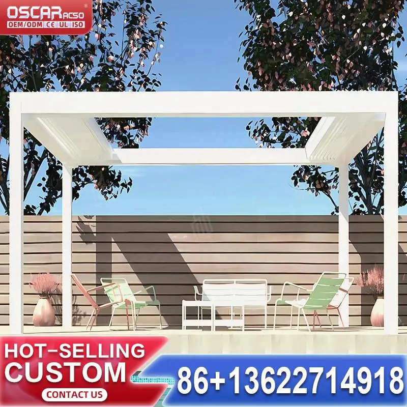 

Motorized Waterproof Patio Gazebo for Garden and Outdoor Spaces in European Regions Pergola