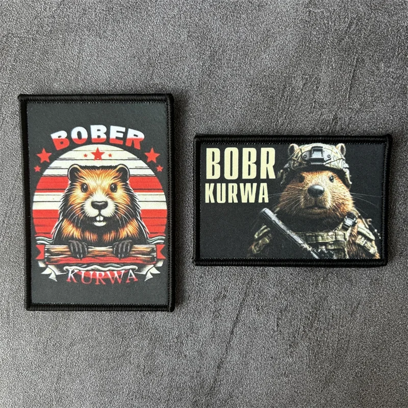Remendo de impressão tático "bob kurwa" em roupas moral crachá gancho laço militar castor remendos mochila braçadeira adesivo