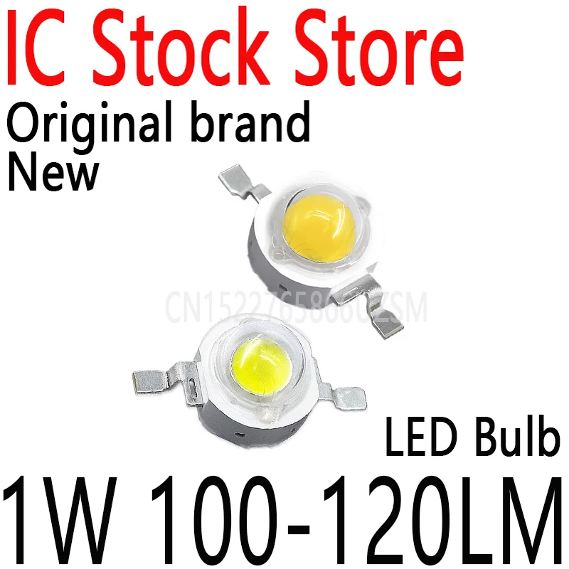 LED 전구 IC SMD 램프 라이트, 일광 흰색, 따뜻한 흰색, 고출력, 1W LED 램프 비드, 1W 100-120LM, 10PCs/로트