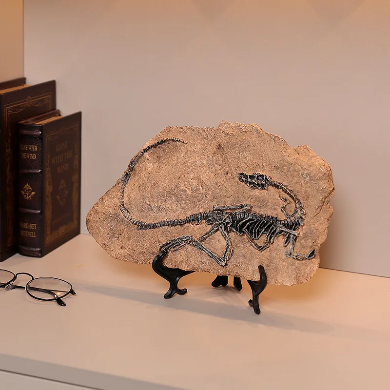 Resin Dinosaur Fossil Statue Model Simulated Skeleton Home Office Display Decorative Craft Box Decoration