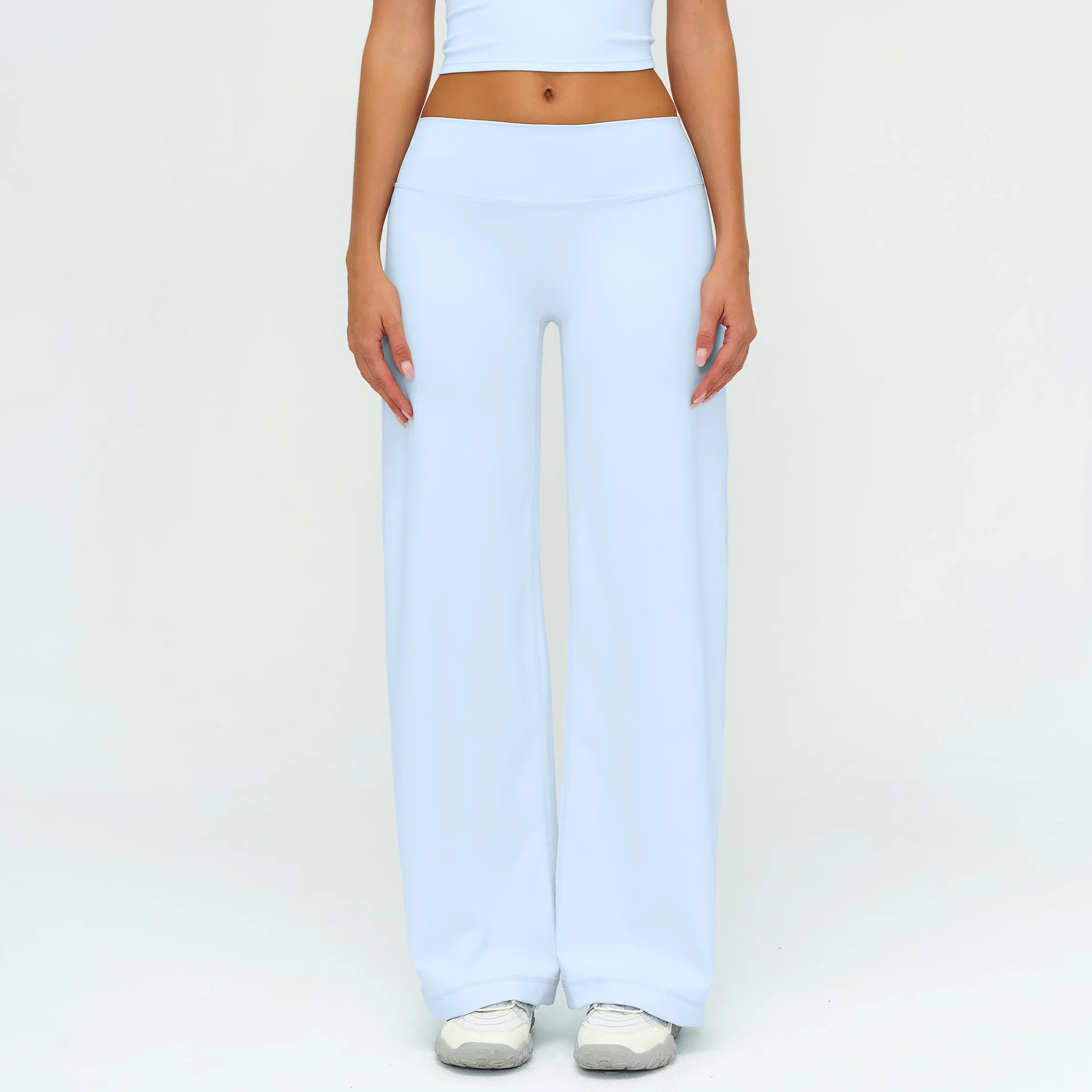 Women's Port Trousers Straight-Leg Pants Fabric Women's Yoga Pants Training Fitness Pilates Running Breathable Elastic Yoga Pant