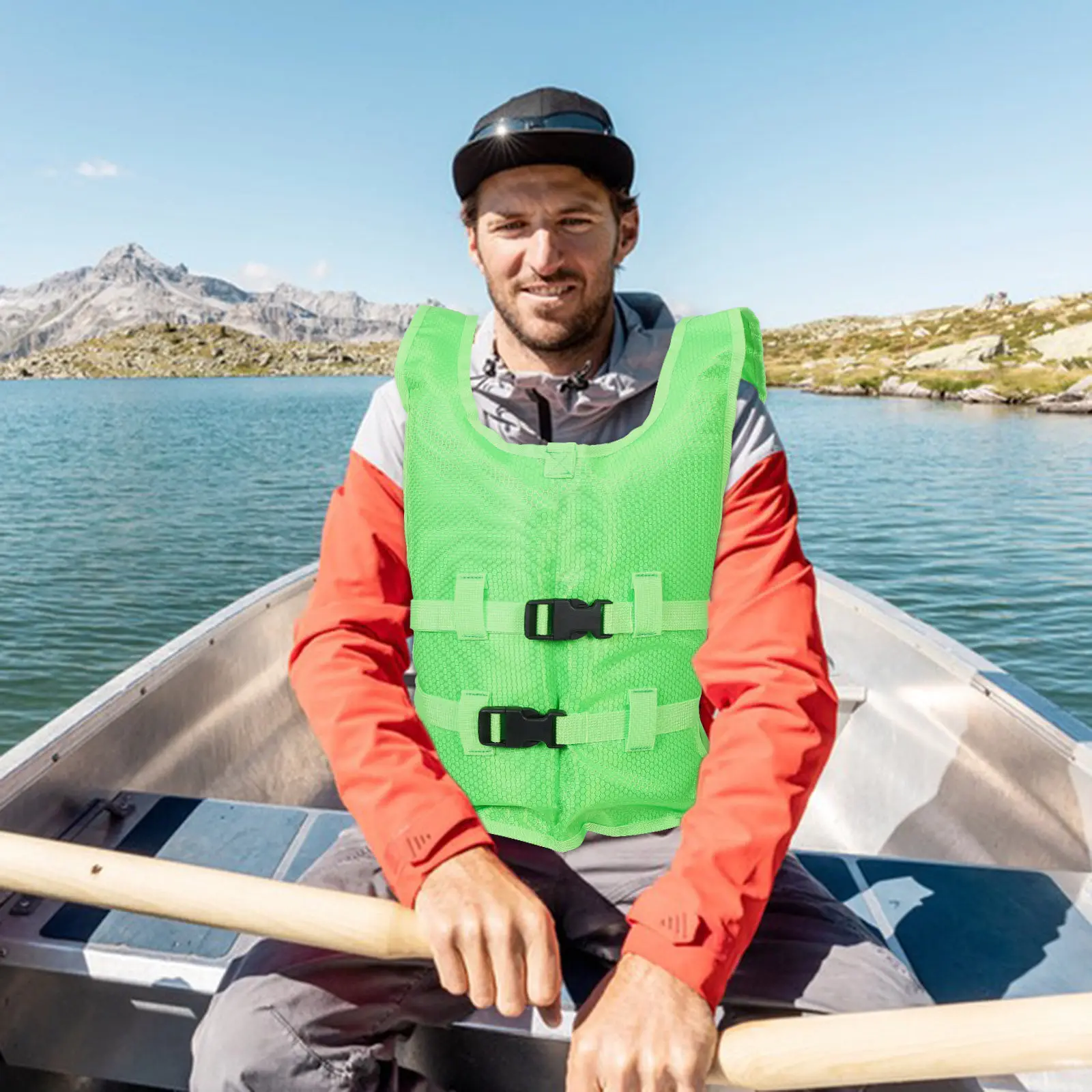 

Спасательный жилет для взрослых из ПВХ и EPE ткани, комфортный, регулируемый, с регулируемой плавучестью, для каякинга, гребли на лодках-драконах, водных видов спорта, светоотражающий