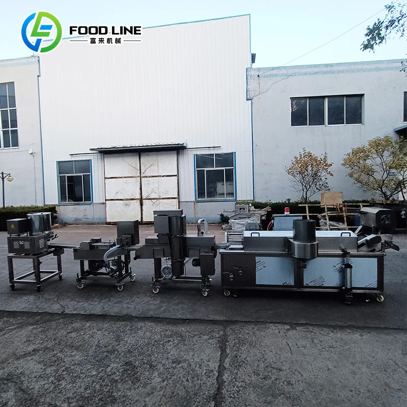 High Efficiency Chicken Nugget Hamburger Patty Meat Pie Production Line FL Customized