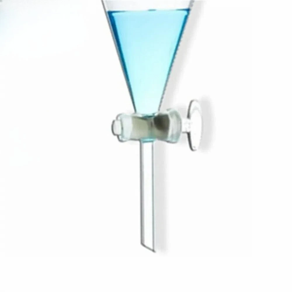 1Pcs 90mm/100mm  Laboratory Glass Funnel Fine Sand Separating Funnel with Glass piston
