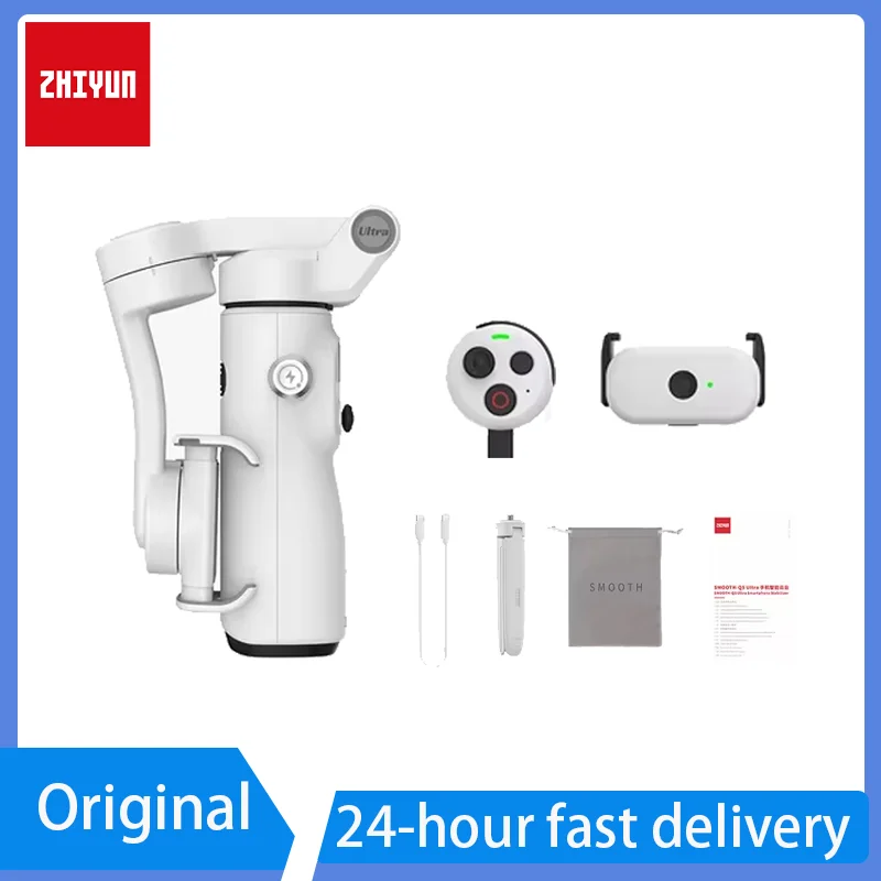 Estabilizador de cardán ZHIYUN Smooth Q5 Ultra con seguimiento AI, Control remoto inalámbrico con detección de movimiento para iPhone, Android, Vlog Live