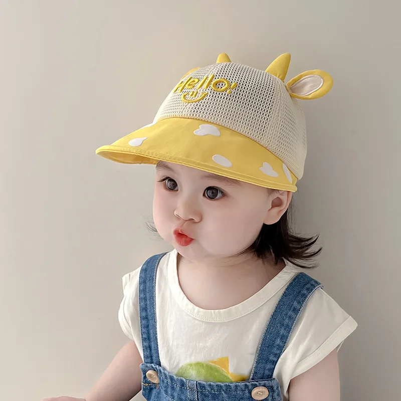 

Baby Hat Summer Breathable Mesh Large Brim Sun Protection Sun Hat Cute Super Cute Boy and Girl Sun Hat