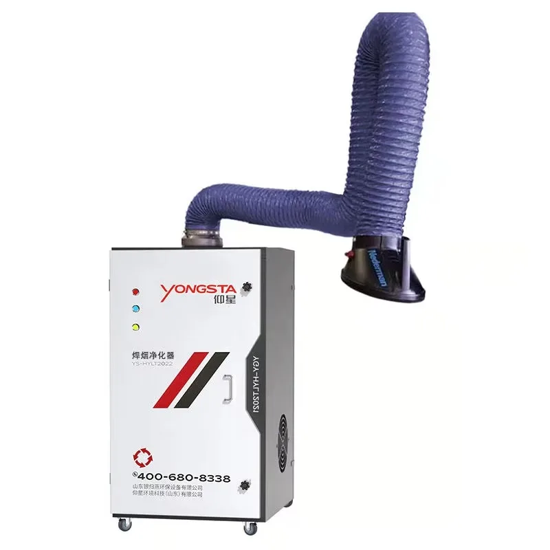 

【Factory Price】New Yongsta Industrial Movable Smoke Evacuator Welding Fume Purifier 99.9% Efficiency Carbon Steel 220V/380V Plas