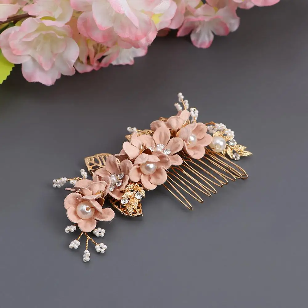 

Alloy Fashion Flower Disk Hair Comb Handmade Bridal Hair Jewelry Wedding Headwear Hair Comb Bridal Hair Accessories