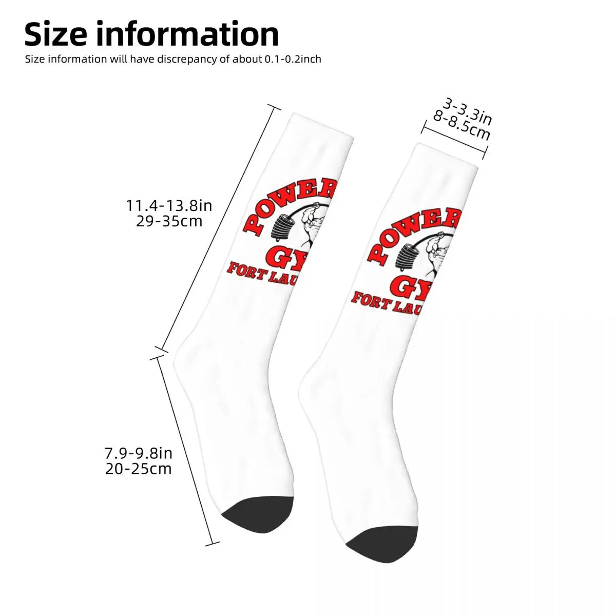 Powerhouse Gym Motivation Socks Harajuku Sweat Absorbing Stockings All Season Long Socks Accessories for Man's Woman's Gifts