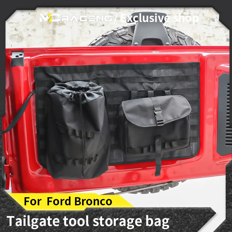 

For Ford Bronco 2021-2023 Tailgate Table Rear Oxford Cloth Tool Set Storage Bag Storage Wall Fixation Storage box bag