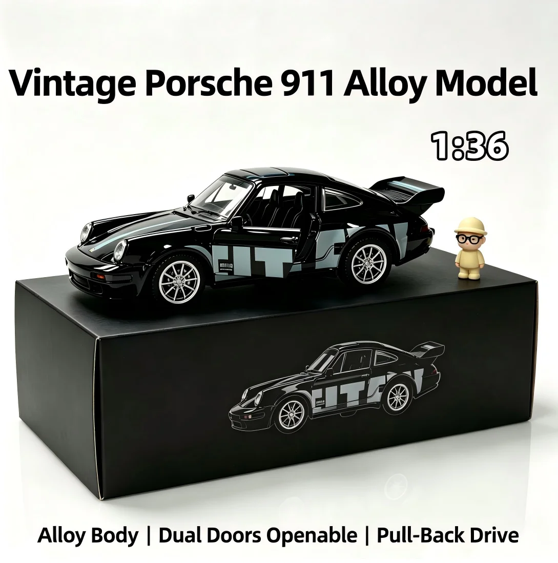 `1:36 Metal Super Sports Sedan Pull-Back Openable Doors, Alloy Diecast Scale Model for Automobile Enthusiast Display` - view 2