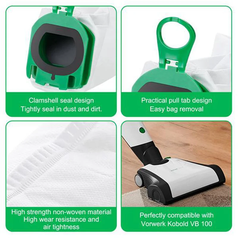 Vorwerk Kobold 진공 청소기 가방, 진공 먼지 가방 필터, VB100 FP100 VB 100 FP 100