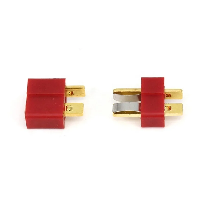 50PCS High Quality Red Deans Connector Male To Female T-Plug Style For RC LiPo Battery ESC Helicopter Made Of Plastic And Brass