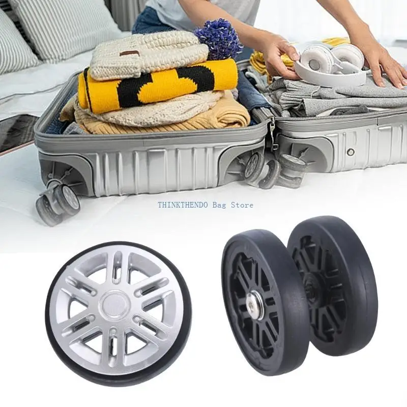 340D 8Pcs Luggages 60mm Plastic Suitcase Double Replacement Spare Part Swivels Castors Repair Kits