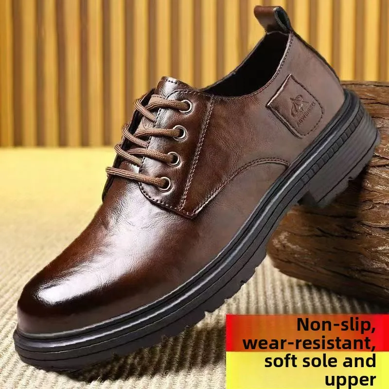 

Yunfei Hui Aoze Shark Men's Versatile Casual Shoes Soft Bottom Anti-slip Wear-resistant Fashionable High-end Business Leather...
