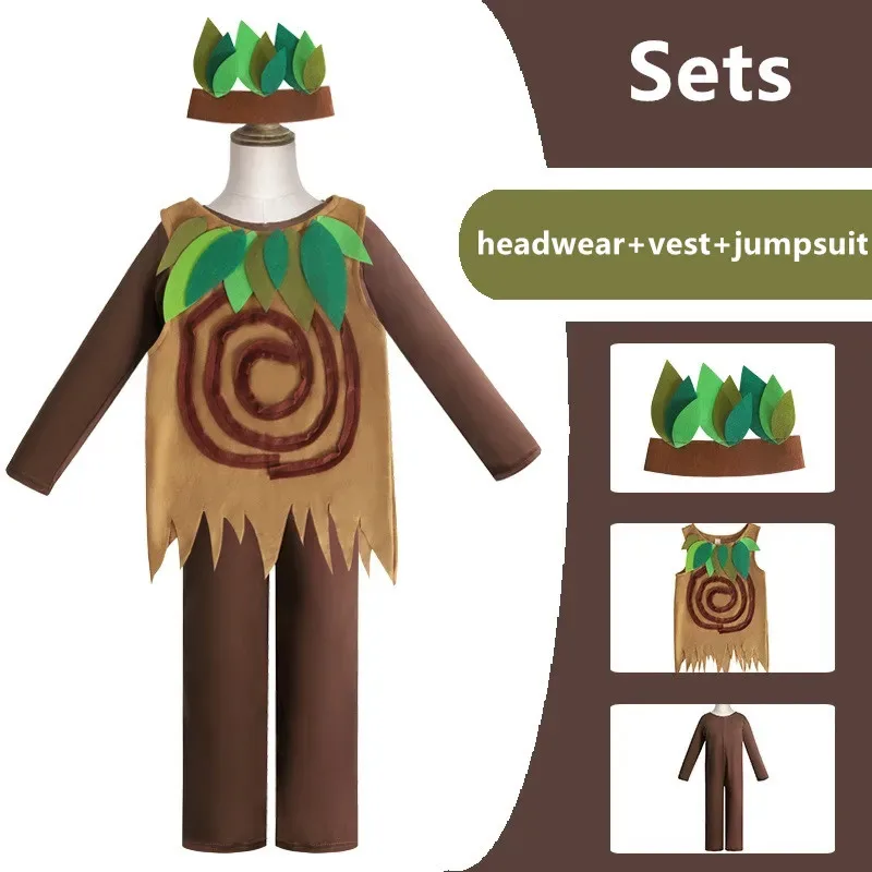 Una famiglia amorevole bambino bambini albero costume cosplay per ragazzi ragazze Halloween Purim carnevale festa fantasia vestire dramma nuovo 2025