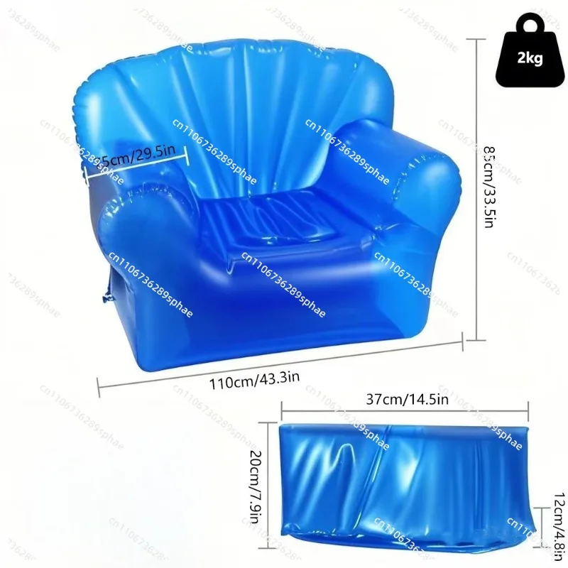 Transparent sofa inflatable sofa camping inflatable lazy recliner single seat pluggable doll stool