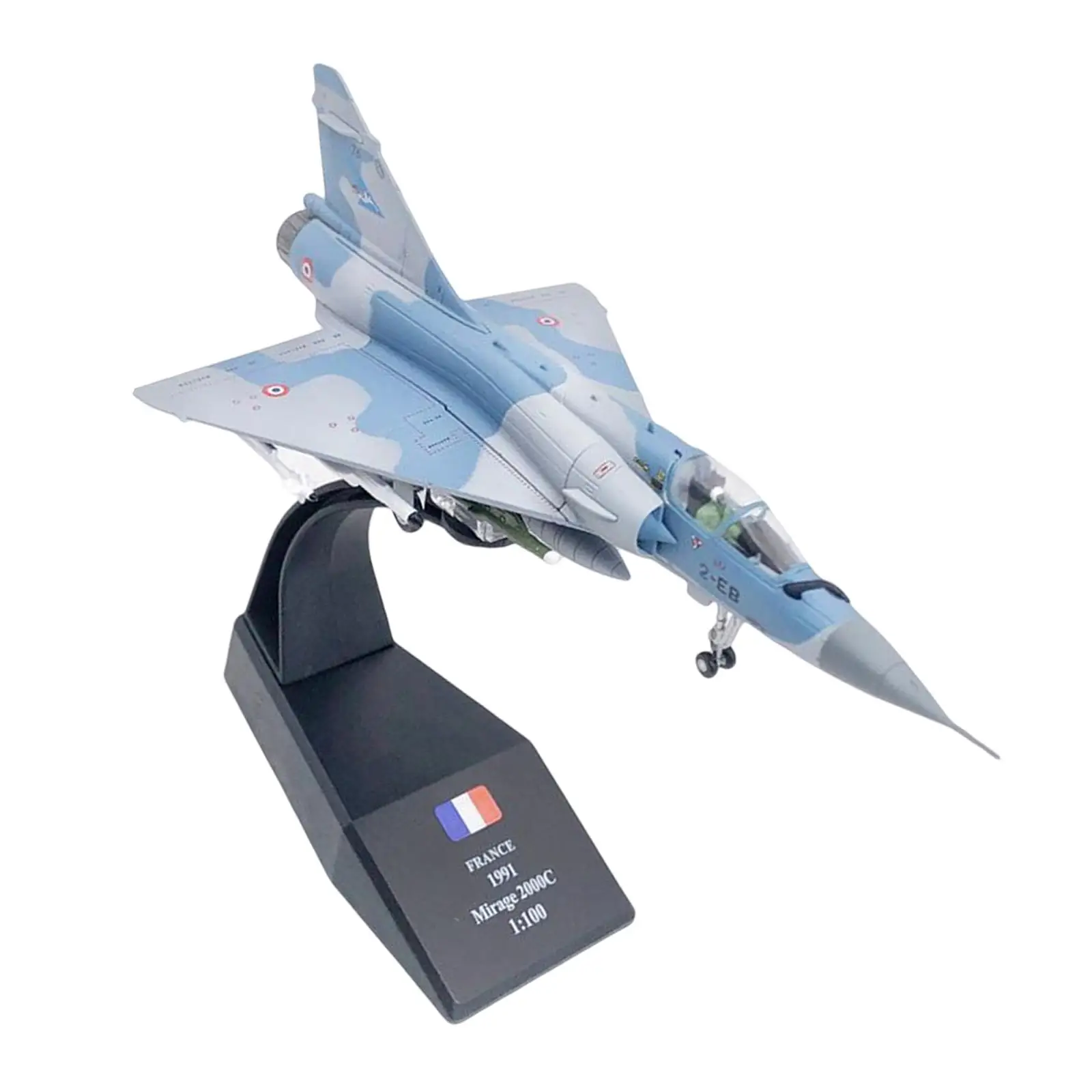 1:100 2000 Fighter Airplane Model with Stand, Ornaments Miniature