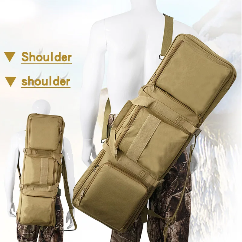 Outdoor Nylon Fishing Tackle Bag, Fishing Rod Carrier, Portable Storage Molle Pouch, Tactical Gun Bag Accessories