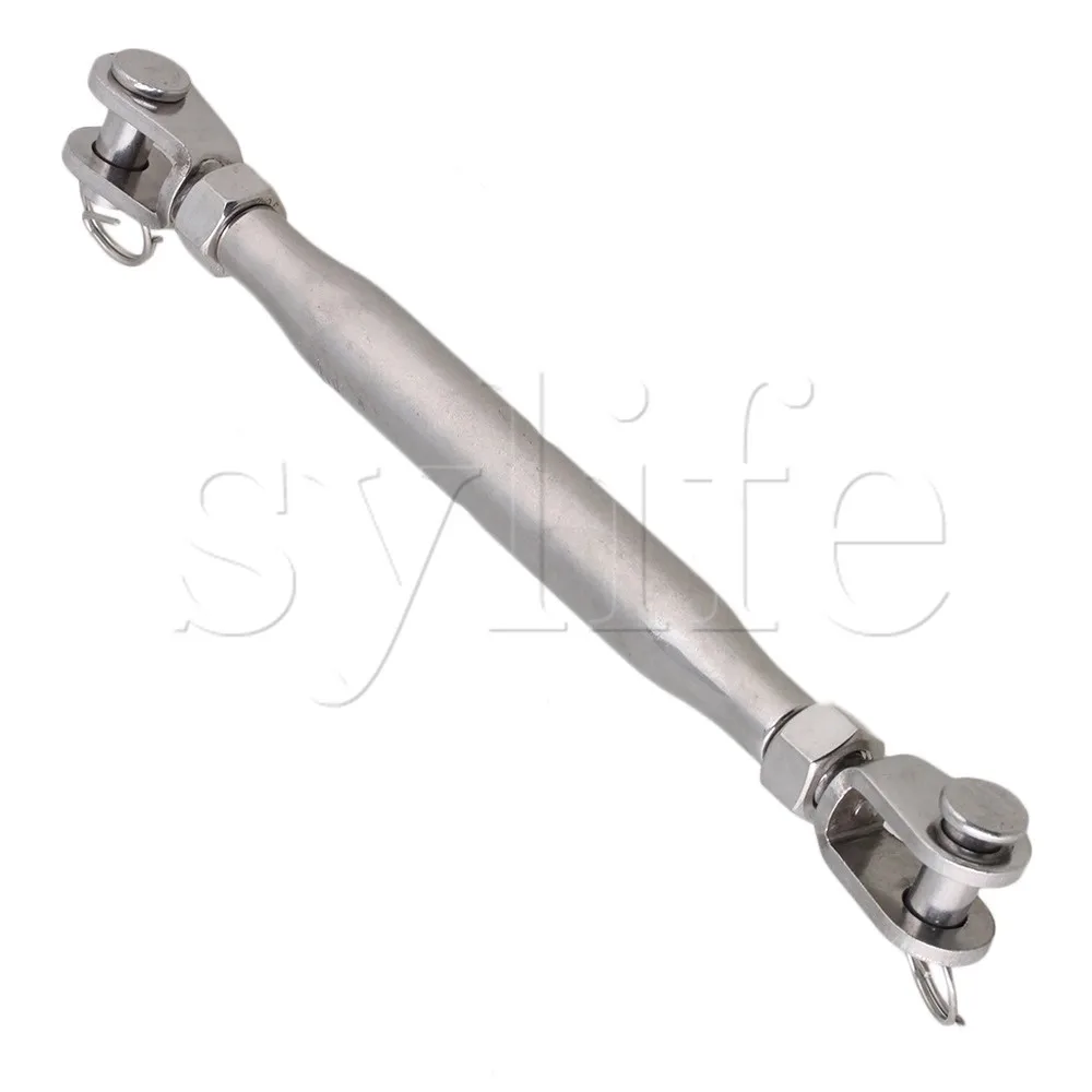 Closed Body Jaw Turnbuckle Wire Rope Tension M12 304 Stainless Steel