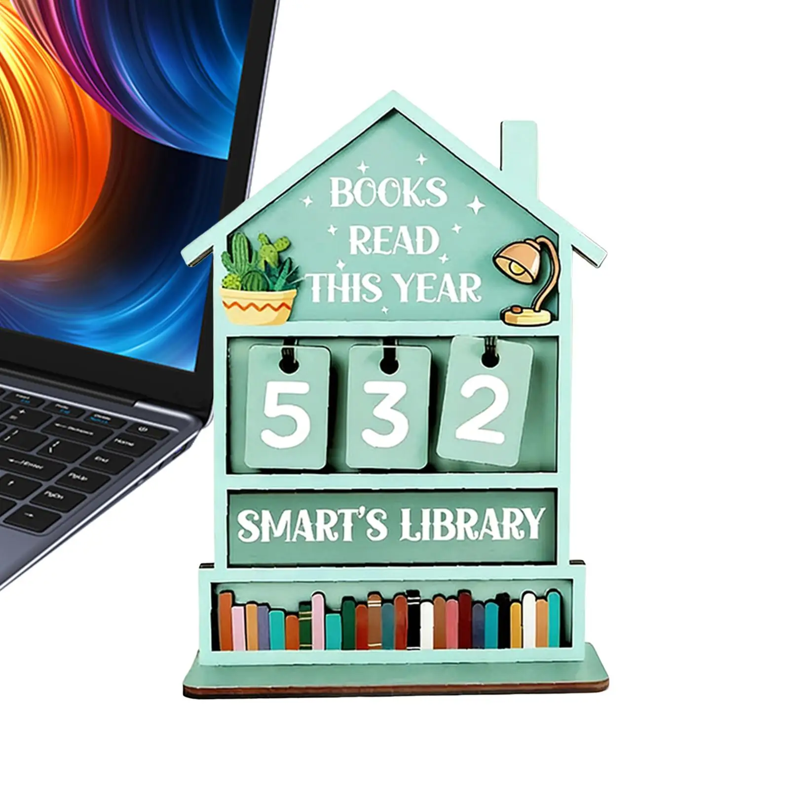 

Деревянный декоративный трекер для чтения книг в деревенском стиле, табличка для отслеживания прочитанного, украшение для книжной полки, стола, рабочего места