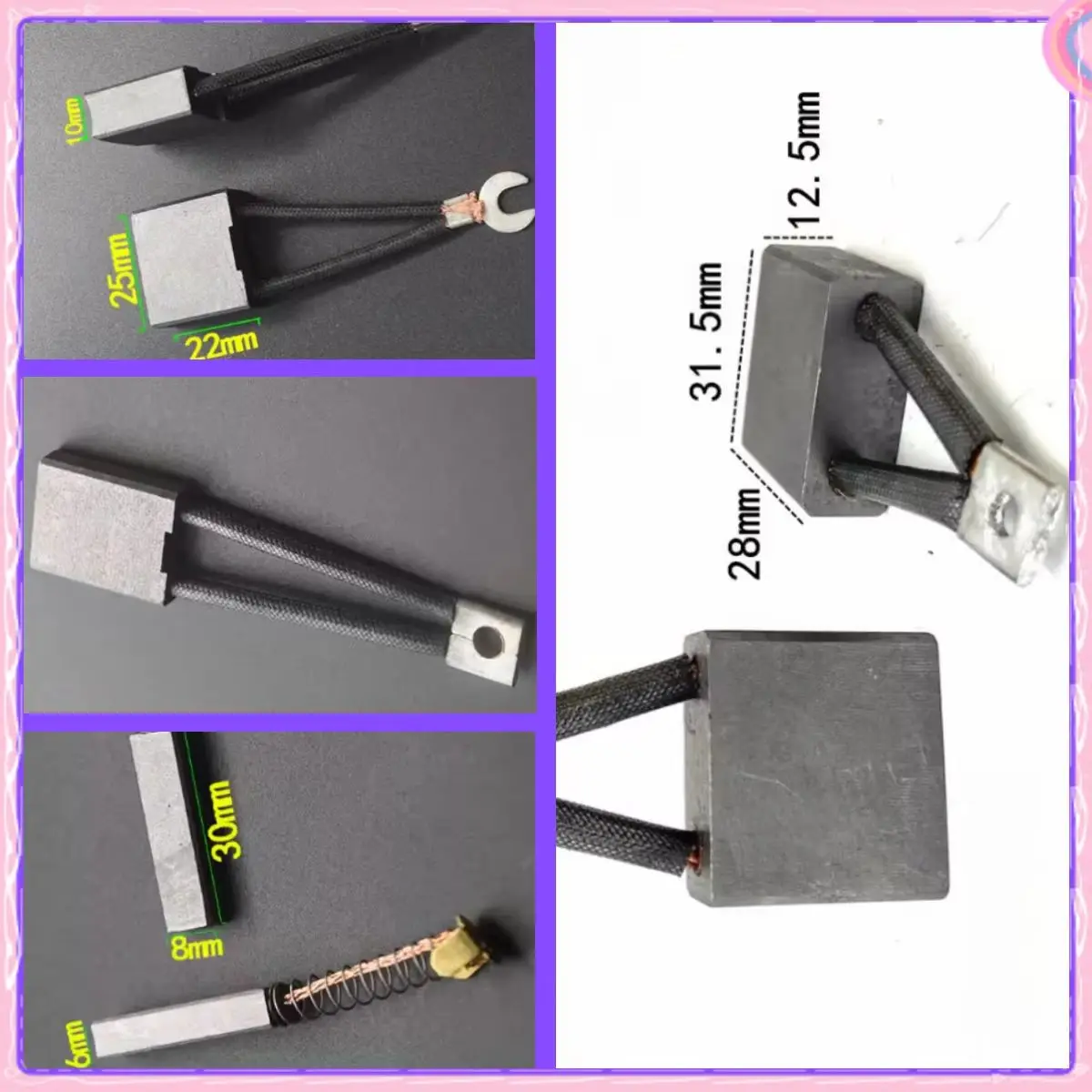 J260 brush Forklift brush 12.5*31.5*28 10*25*22 6*8*30 6*20*25 Electric vehicle brush stacker truck brush,welcome Customization