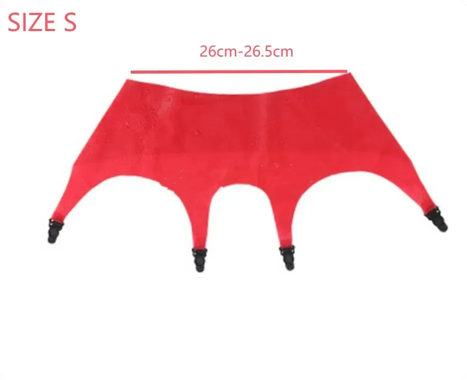 Mould Latex Garter Belt for Stockings bdsm Bondage Latex Rubber Black Red Garter Suspender Belt with Clips NO socks， NO panties