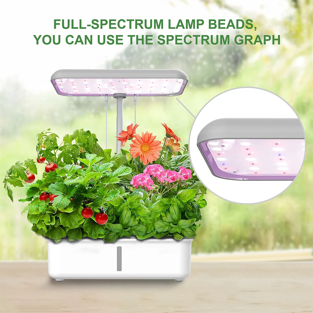 WiFi Bluetooth-compatible Hydroponic Growing System with LED Grow Lights Indoor Soilless Culture Smart Machine Herb Grow Kit